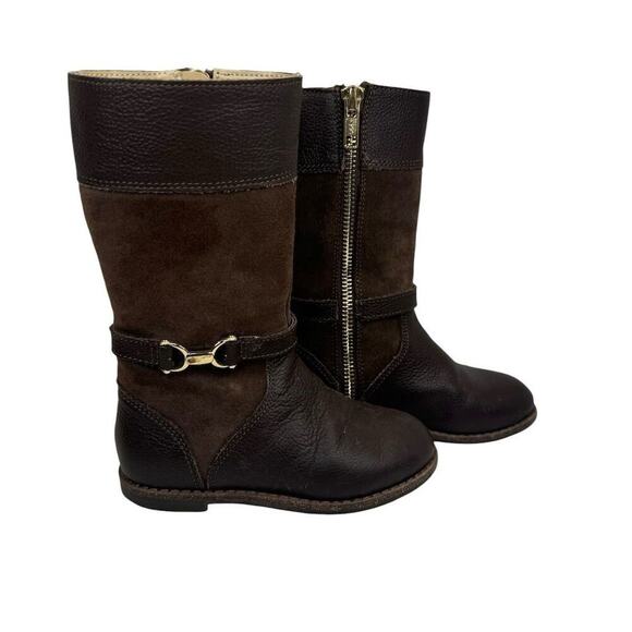 Janie and Jack Other - Janie and Jack Toddler Size 8 8C Brown Riding Boots with Gold Hardware Knee High